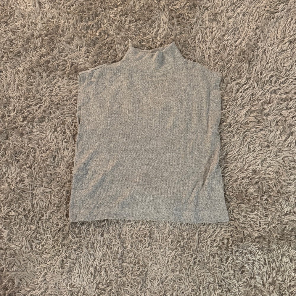 Loft Gray Sleeveless Oversized Sweater